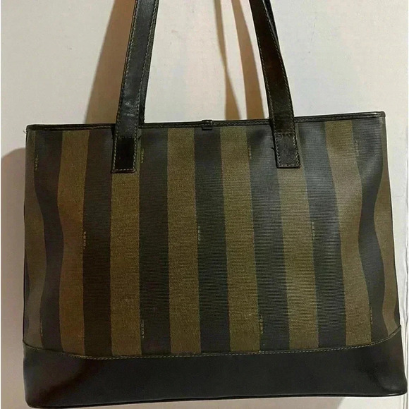 Fendi vintage pequin color block shoulder bag - Picture 3 of 15